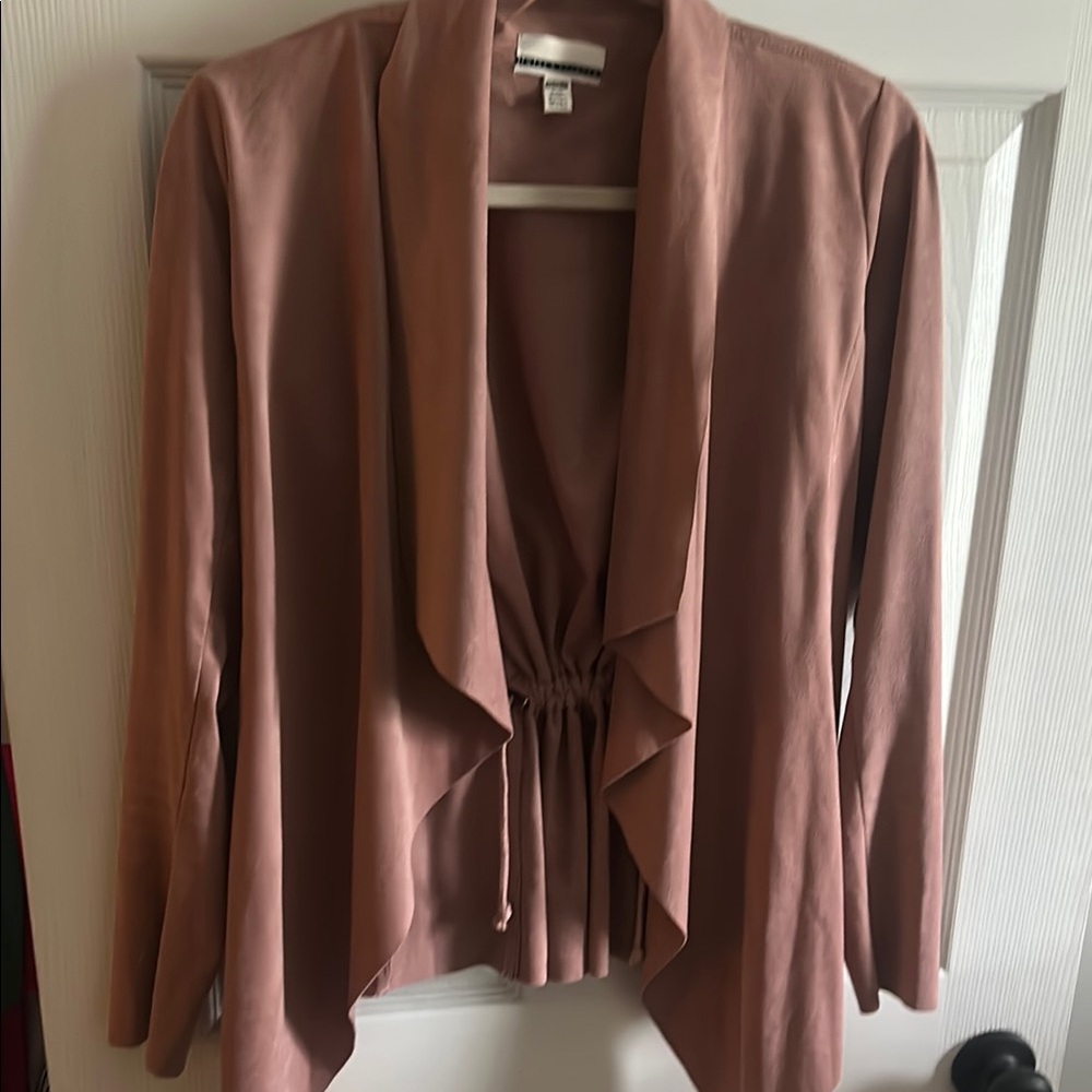 Jules & Leopold Pink Blazer with Waterfall Lapels